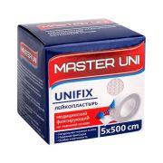 Лейкопластырь мед. фиксирующий на тканевой основе 5*500см / MASTER UNI
