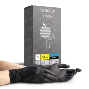 Перчатки нитриловые BENOVY Nitrile Chlorinated, размер M, 50 пар, ЧЕРНЫЕ, (МАРКА)